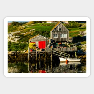 Evening at Peggys Cove Sticker